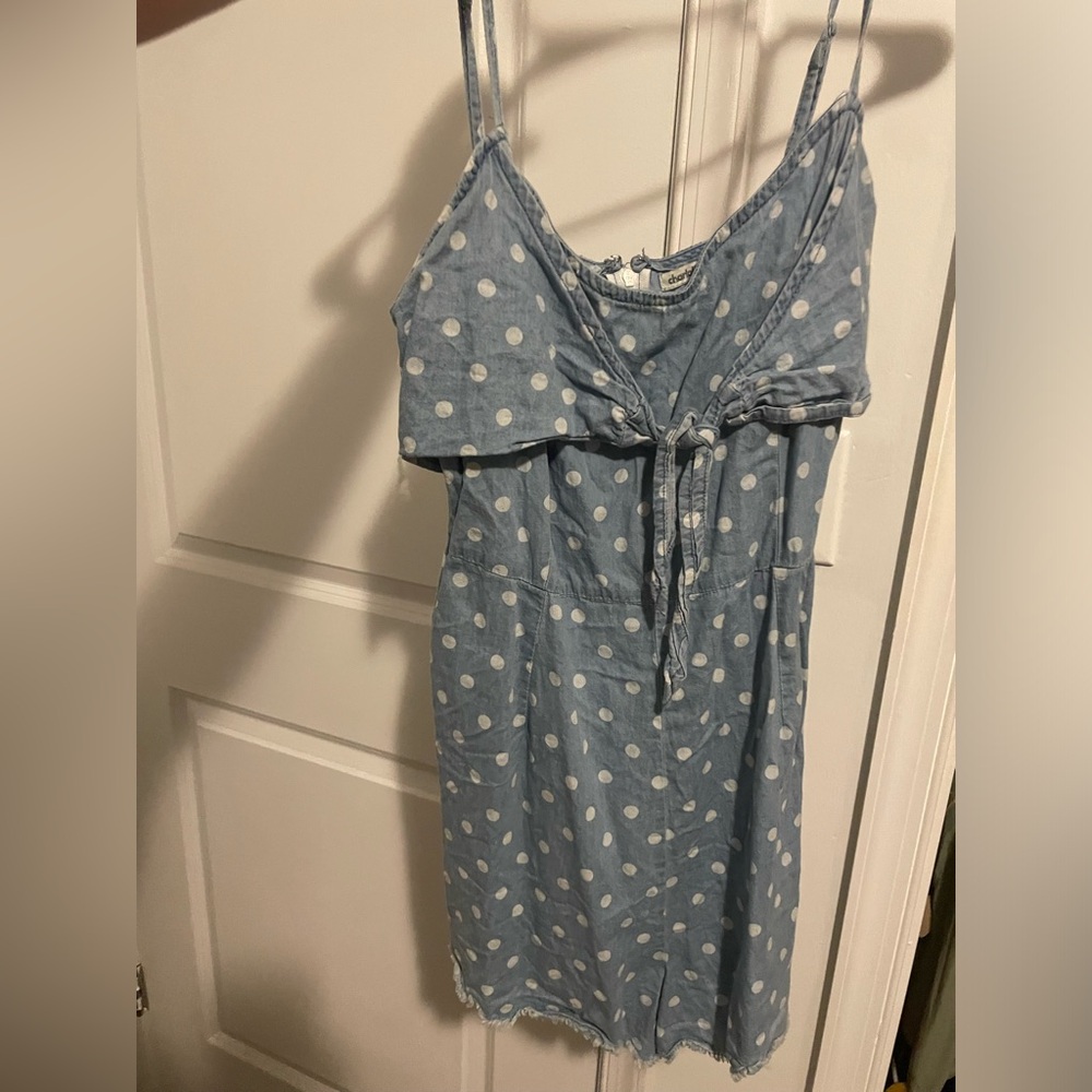 Romper, Jean material, size large, like new